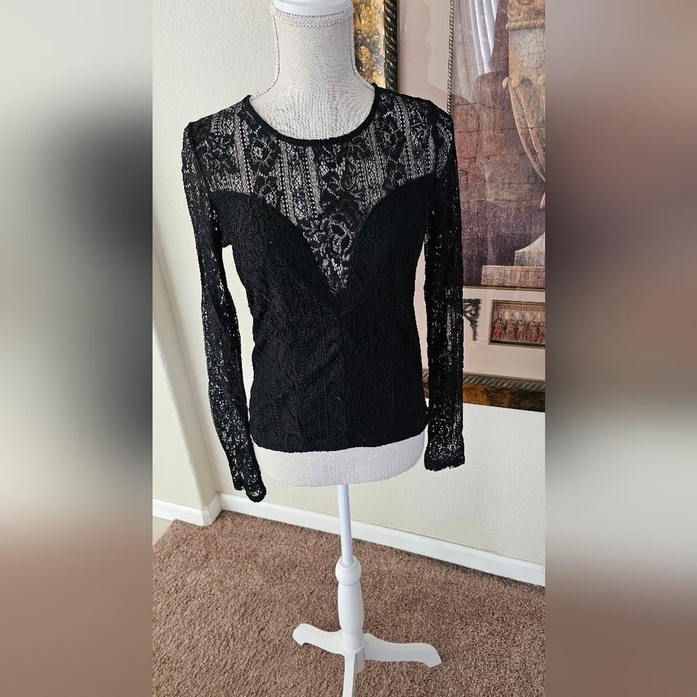Elegant Black Lace Top